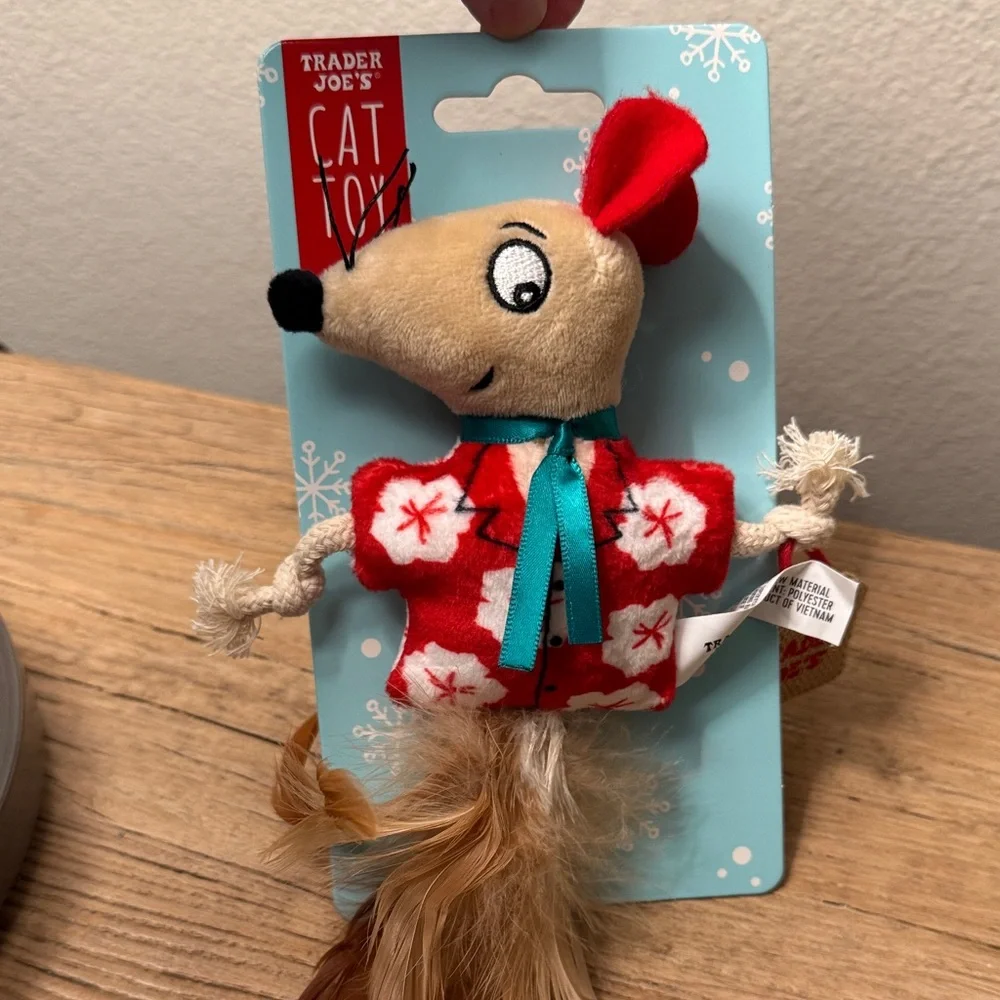 Trader Joe's Red and Brown Cat Toy